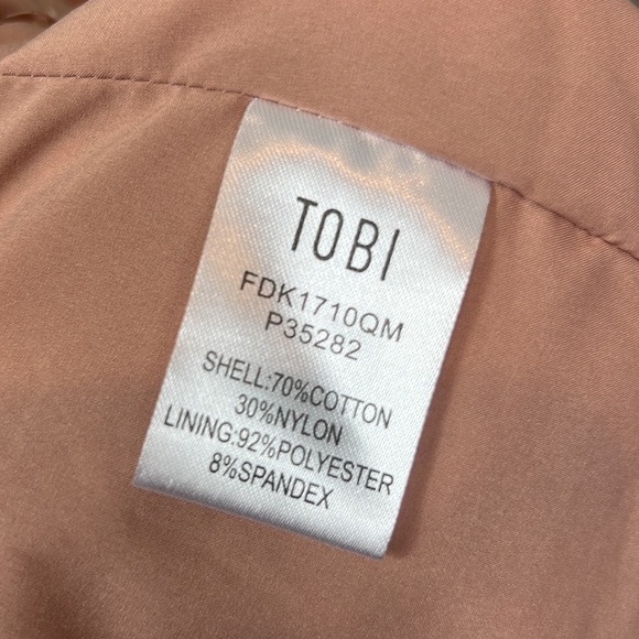 NWT Tobi Lace Midi Dress Fit Flare Cream Lace Nude Underlining Large - Picture 10 of 11